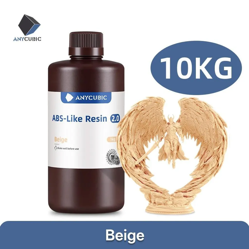 Résine imprimante 3D type ABS 2.0 Beige 10kg haute ténacité et précision