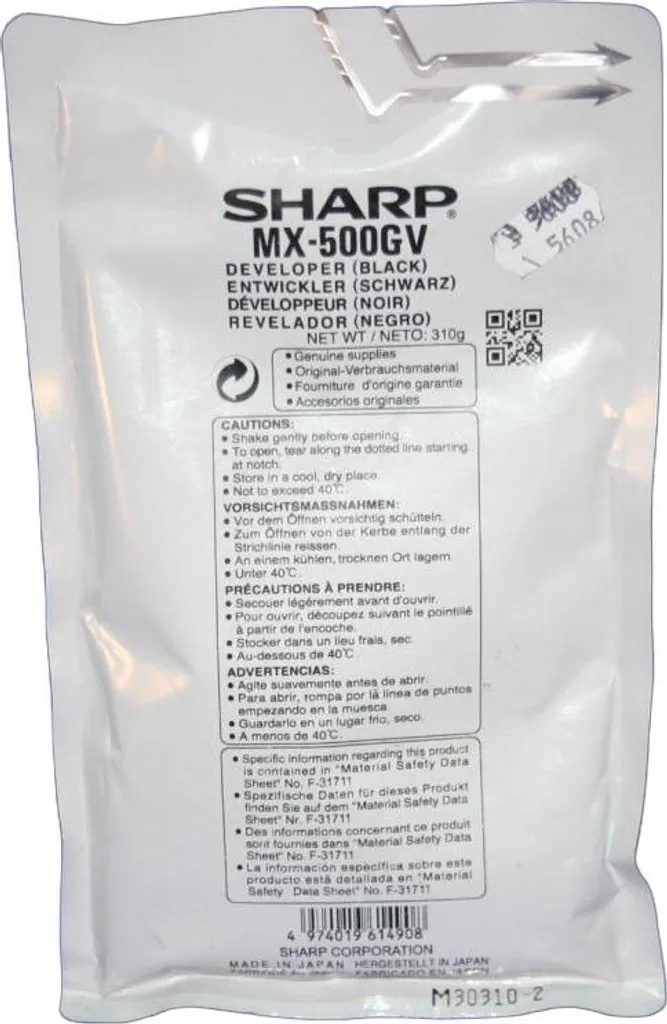 Unité de Développement Noir Sharp MX-500GV Haute Capacité Laser