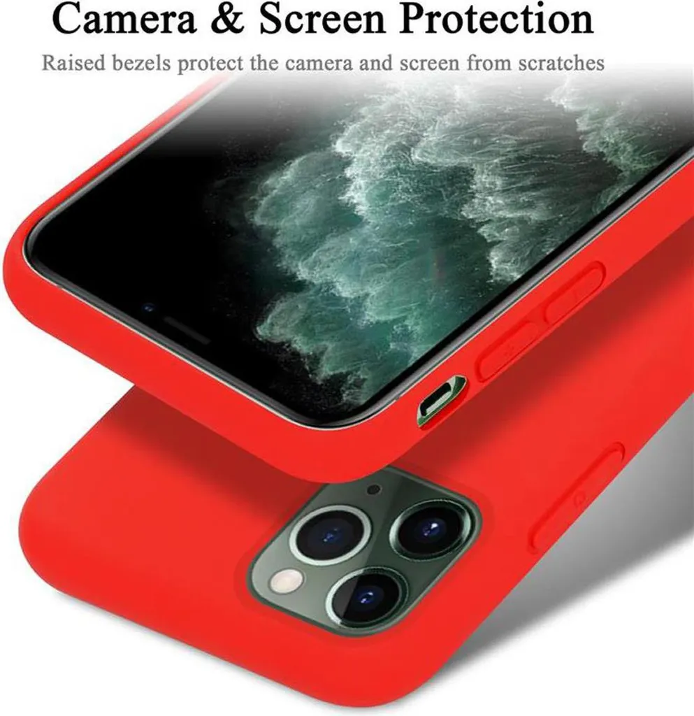 Cadorabo custodia protettiva per Apple iPhone 11 PRO MAX caso in rosso telefono cellulare Custodia Cover TPU Etui - 5