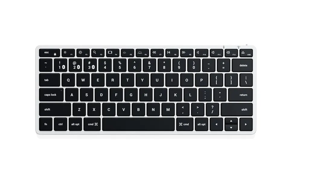 Clavier Compact Bluetooth Satechi Slim X1 Argent pour Bureau et Voyage