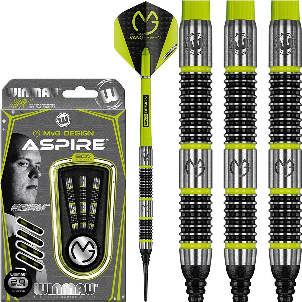 Fléchettes SPORTSDIVISION MVG Aspire 85% Tungstène Soft Tip 20g Rose