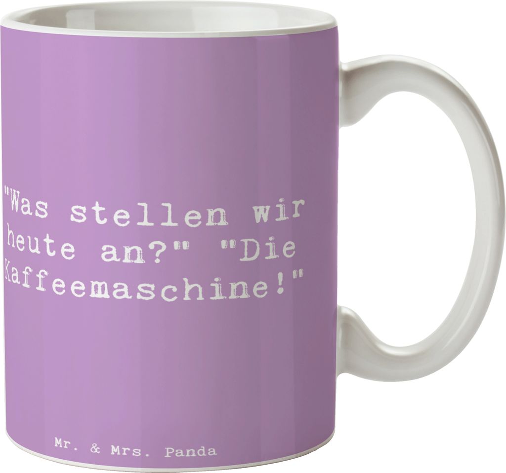 Mr. & Mrs. Panda Kaffeebecher Spruch Freude am Morgen - Produktbild 