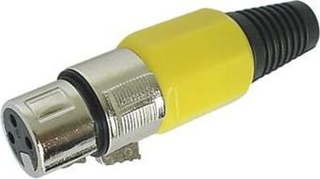 Xlr-Buchse - 3-Polig - Vernickelt - Gelb