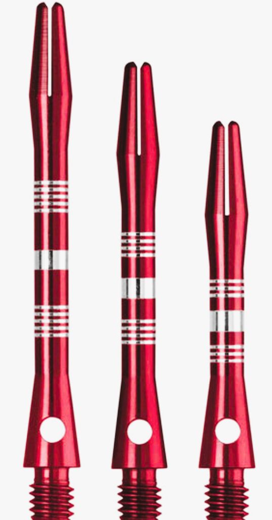 Designa | Multiline Aluminium | Dartschäfte | Medium 47 mm | Rot | 1 Set