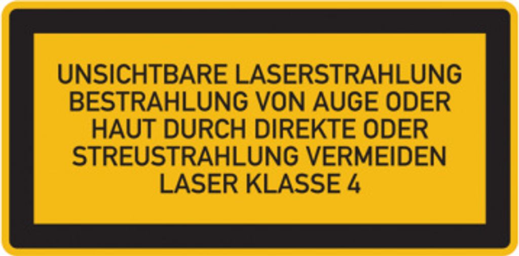 Dreifke Hinweisschild, Laser Klasse 4, unsichtbare Strahlung | Folie selbstk...