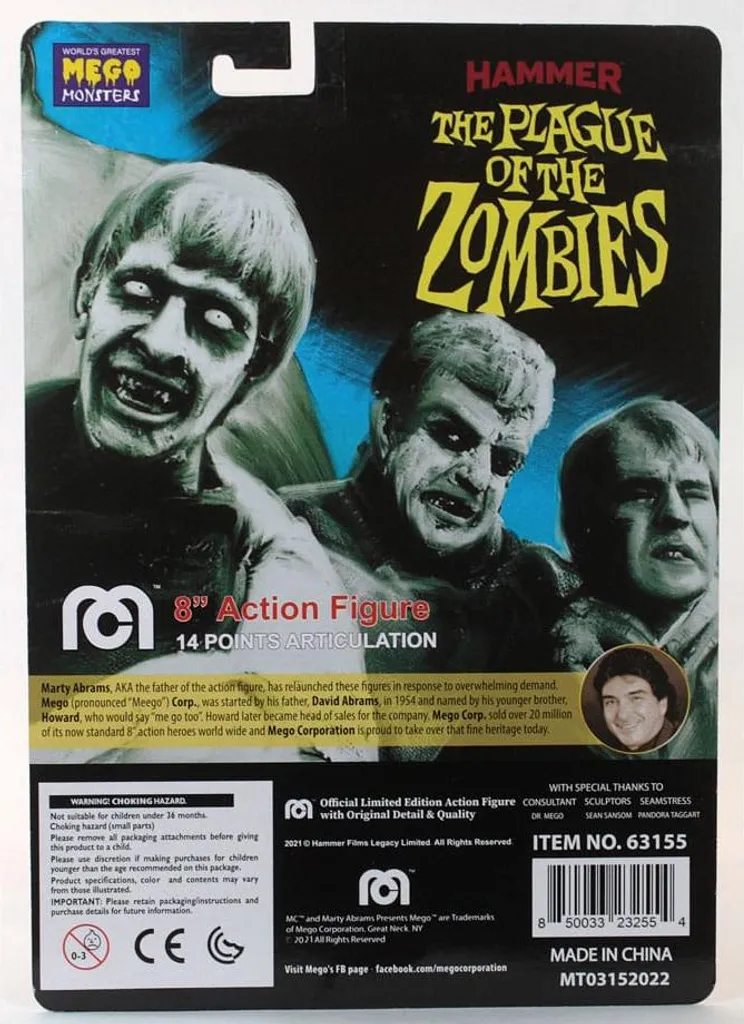 Zombie Figurine Mego Hammer Horror Edition Limitée 20 cm Collection - 7