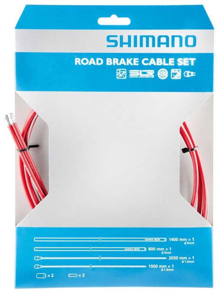 SHIMANO Bremszug-Set Road SIL-TEC Bremszug-Set - Rot Produktbild 