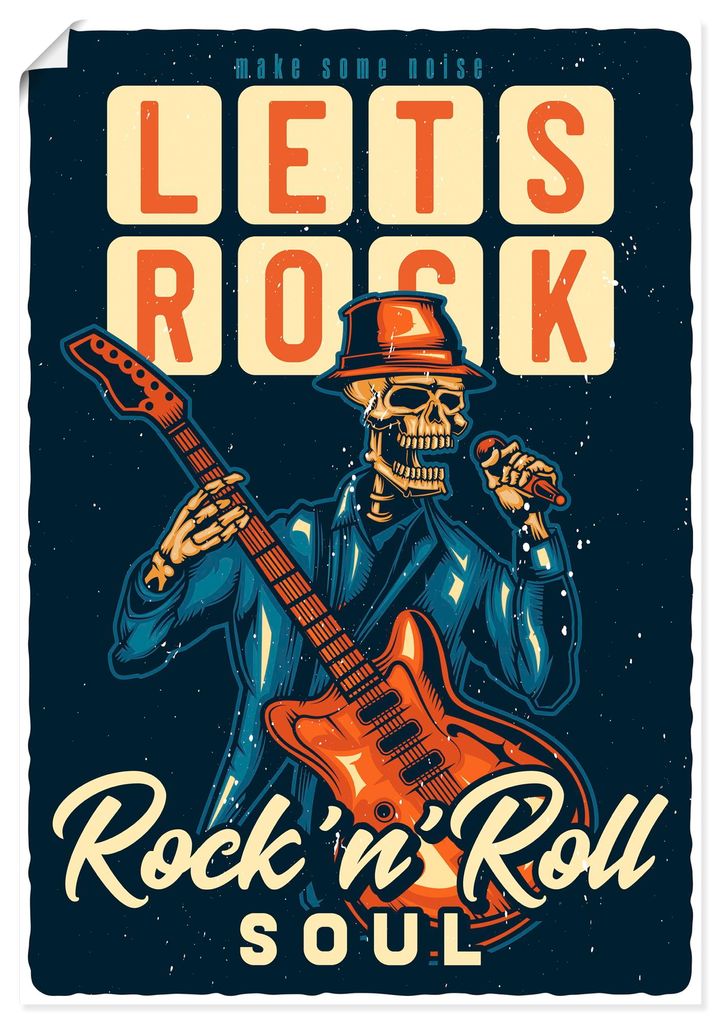 ARTland Poster Let's rock Größe: 70x100 cm