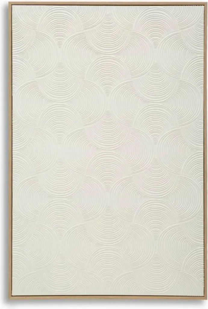 Offerta Quadro 3 Pezzi 80x120 cm Tela e Pino - Beige Natura