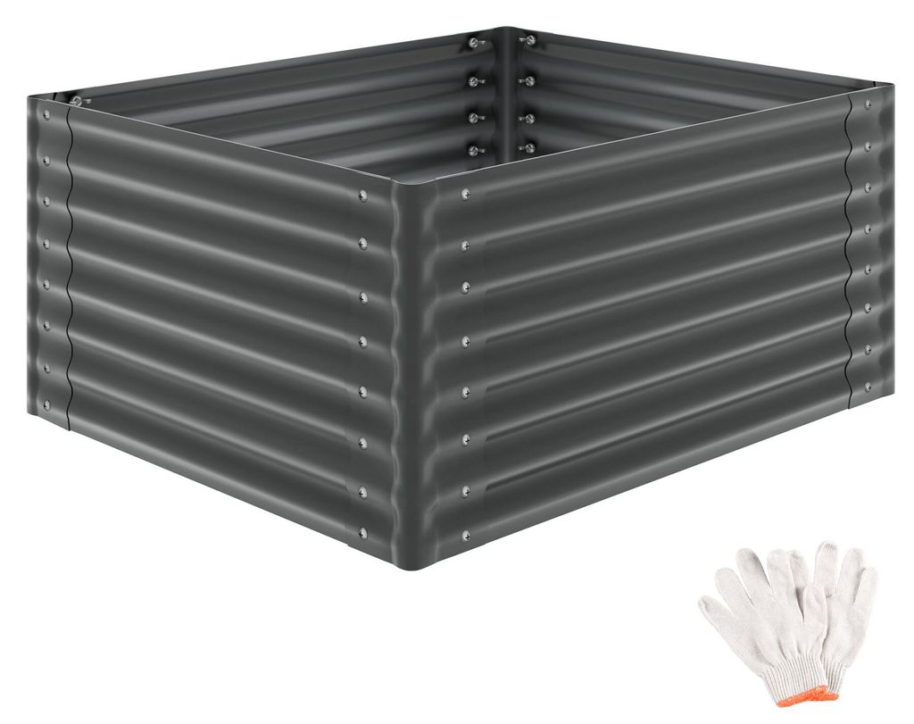 tectake® Vyvýšený záhon, 120x100x62 cm, pozinkovaná ocel, Obrázek produktu 