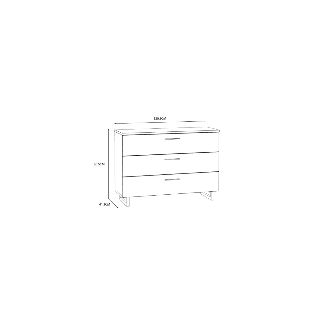 Commode Jakobina 120cm pour optimiser l'espace et le rangement