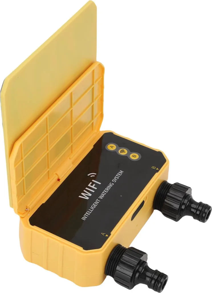 Programmateur d'arrosage automatique WiFi double zone à énergie solaire
