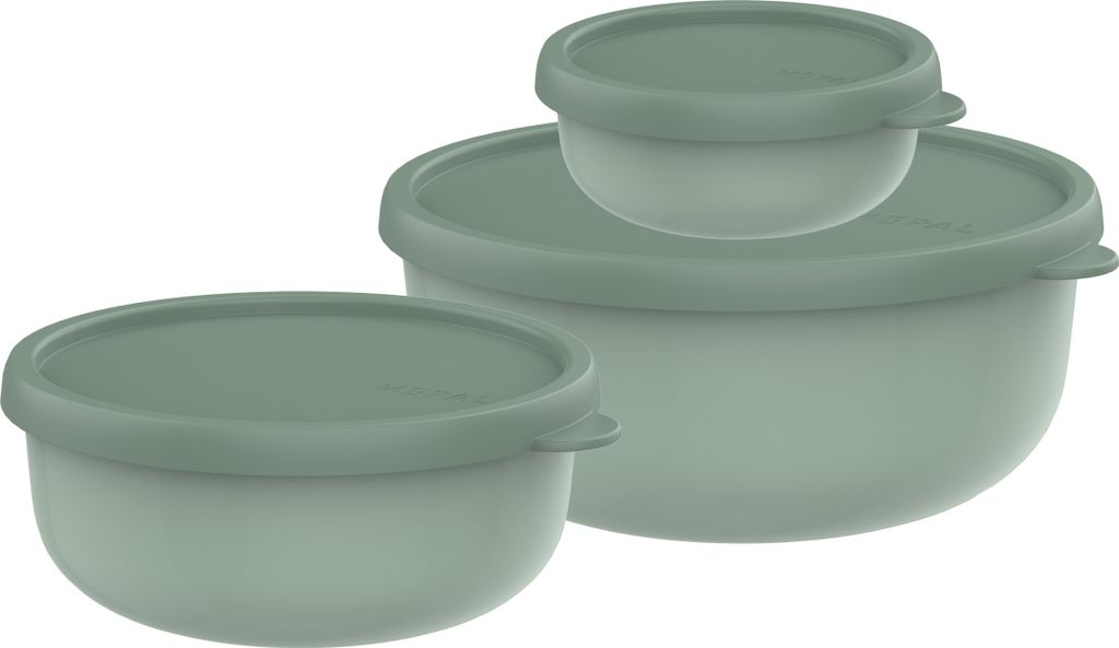 Mepal - Mikrowellengeschirr set 3-teilig Lumina - Frischhaltedosen mit Deckel für Kühlschrank, Gefrierschrank, Dampfgarer & Mikrowelle - - Aufbew...