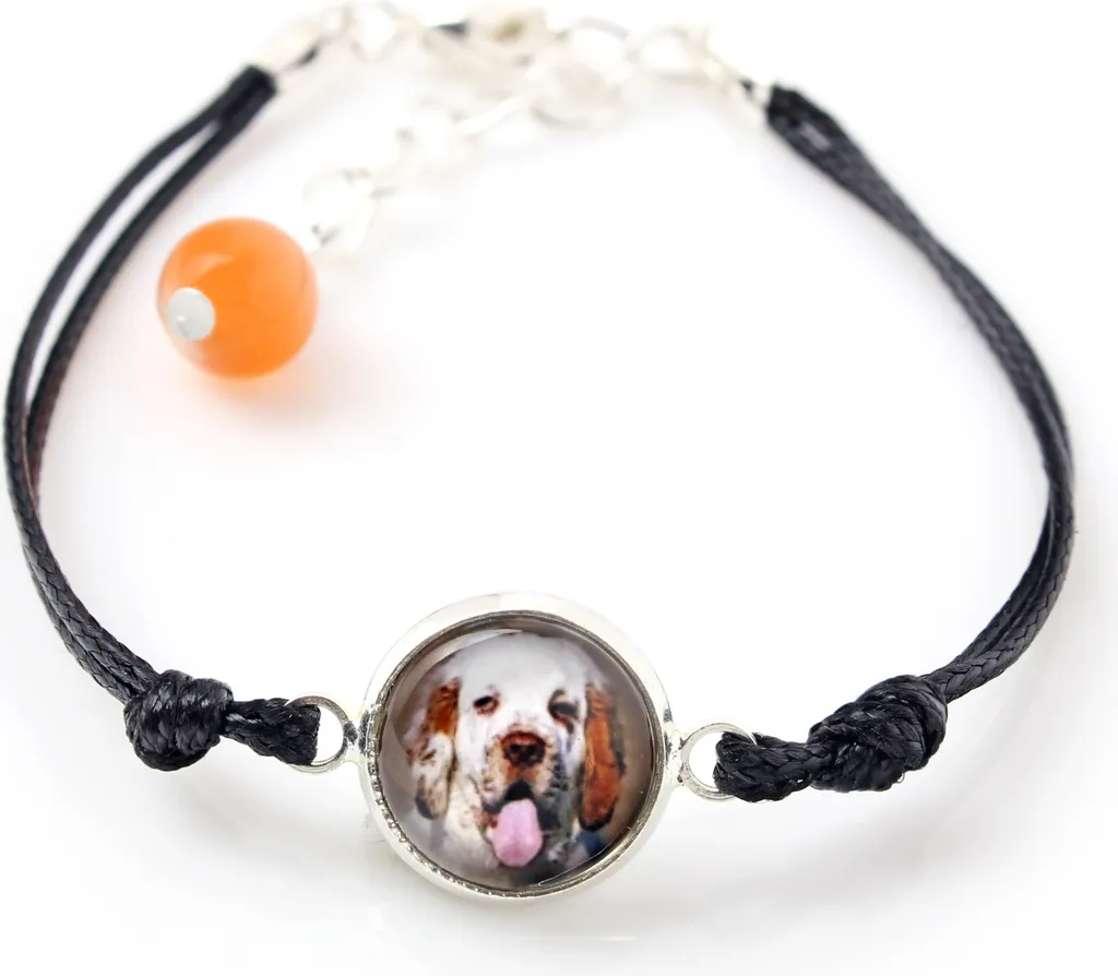 Bracciale Commemorativo Clumber Spaniel - Gioiello con Foto Personale