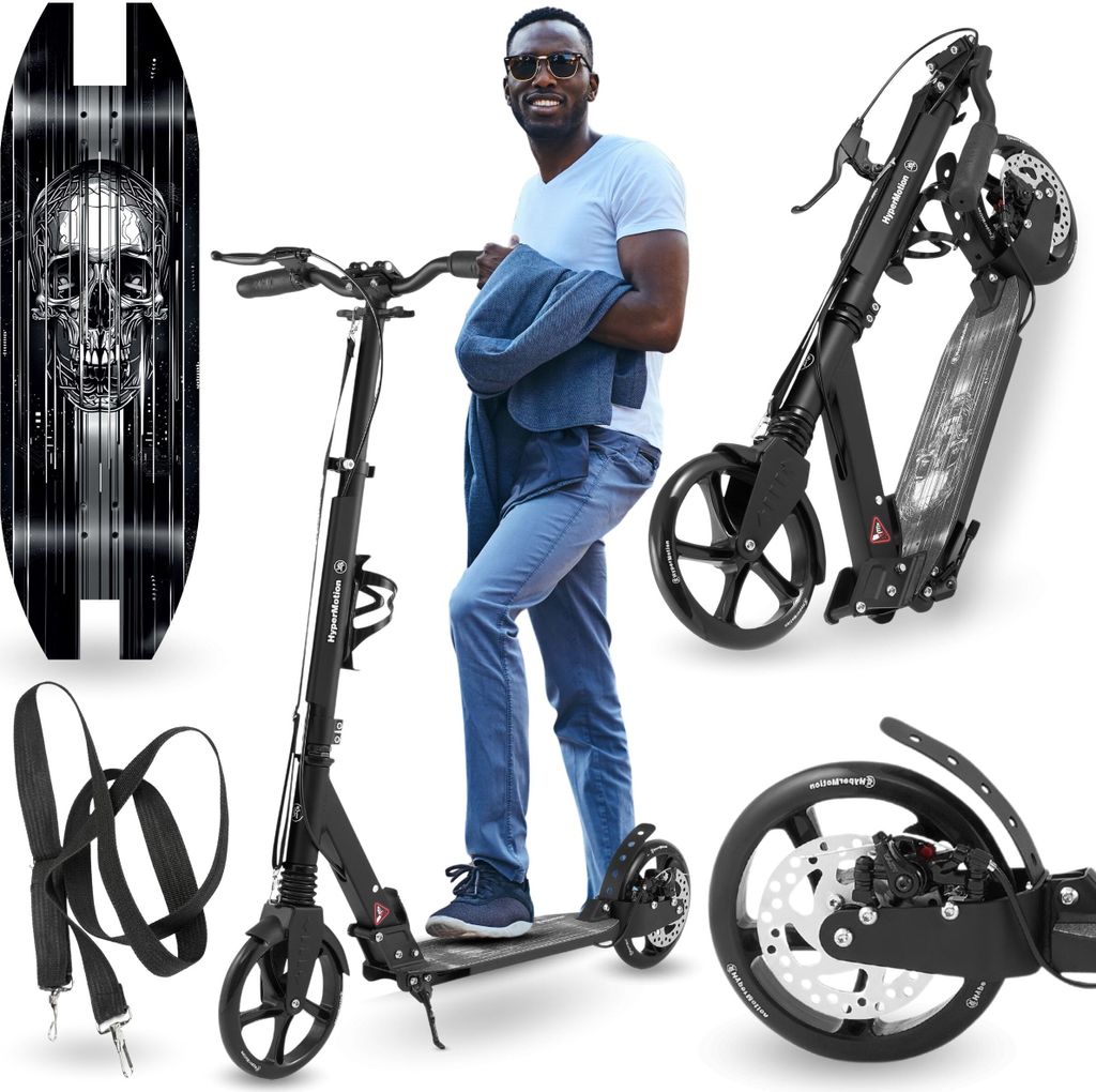 Scooter à deux roues pour jeunes adultes - avec amortisseur Image du produit 