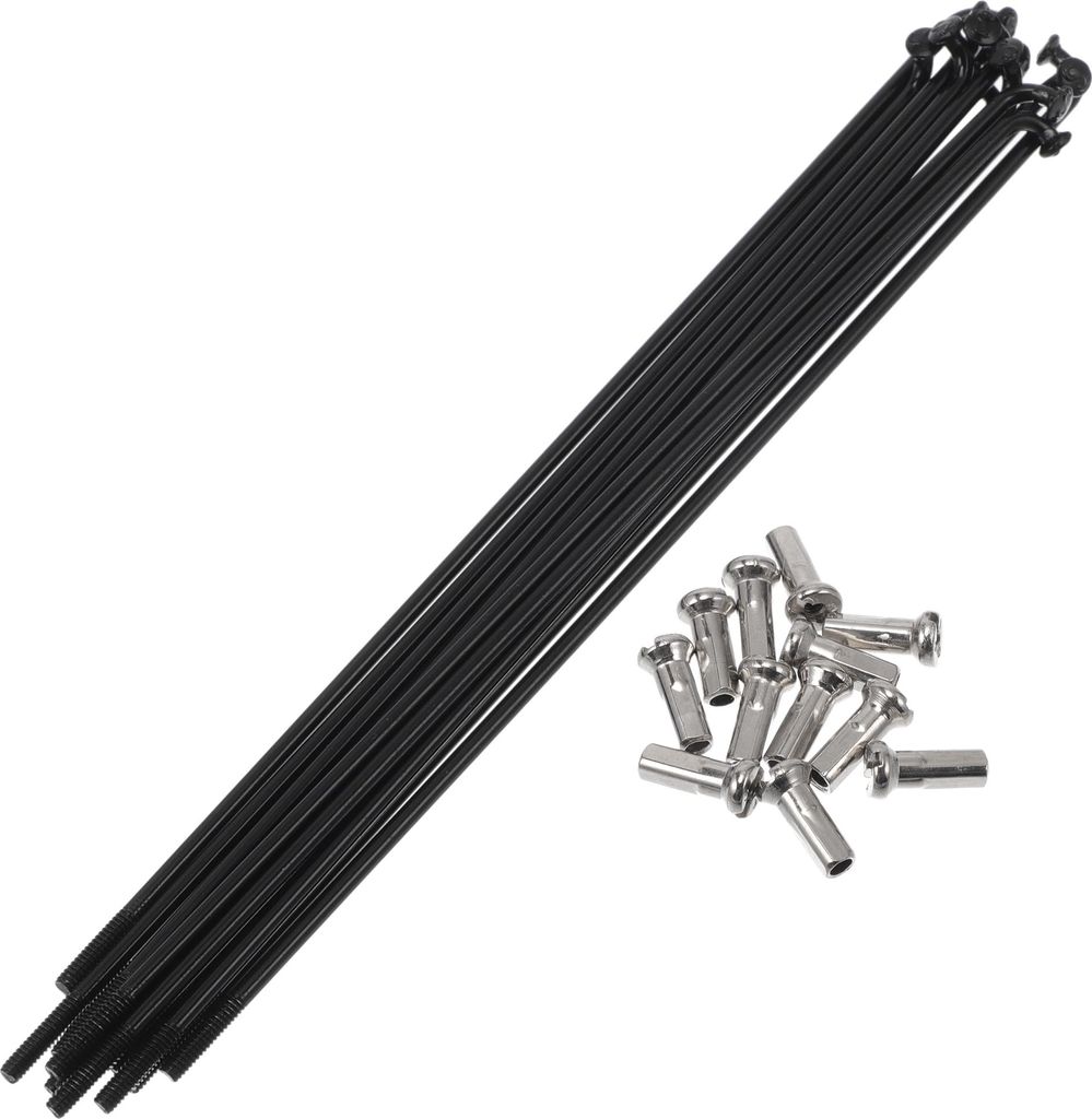 Fahrradspeichen 14G 135mm Länge Fahrradrad Speichen 304 Edelstahl Schwarz 1 Satz