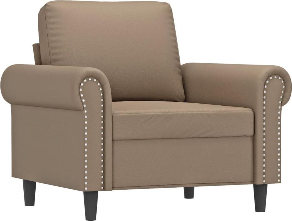 vidaXL Sessel Cappuccino-Braun 60 cm Kunstleder