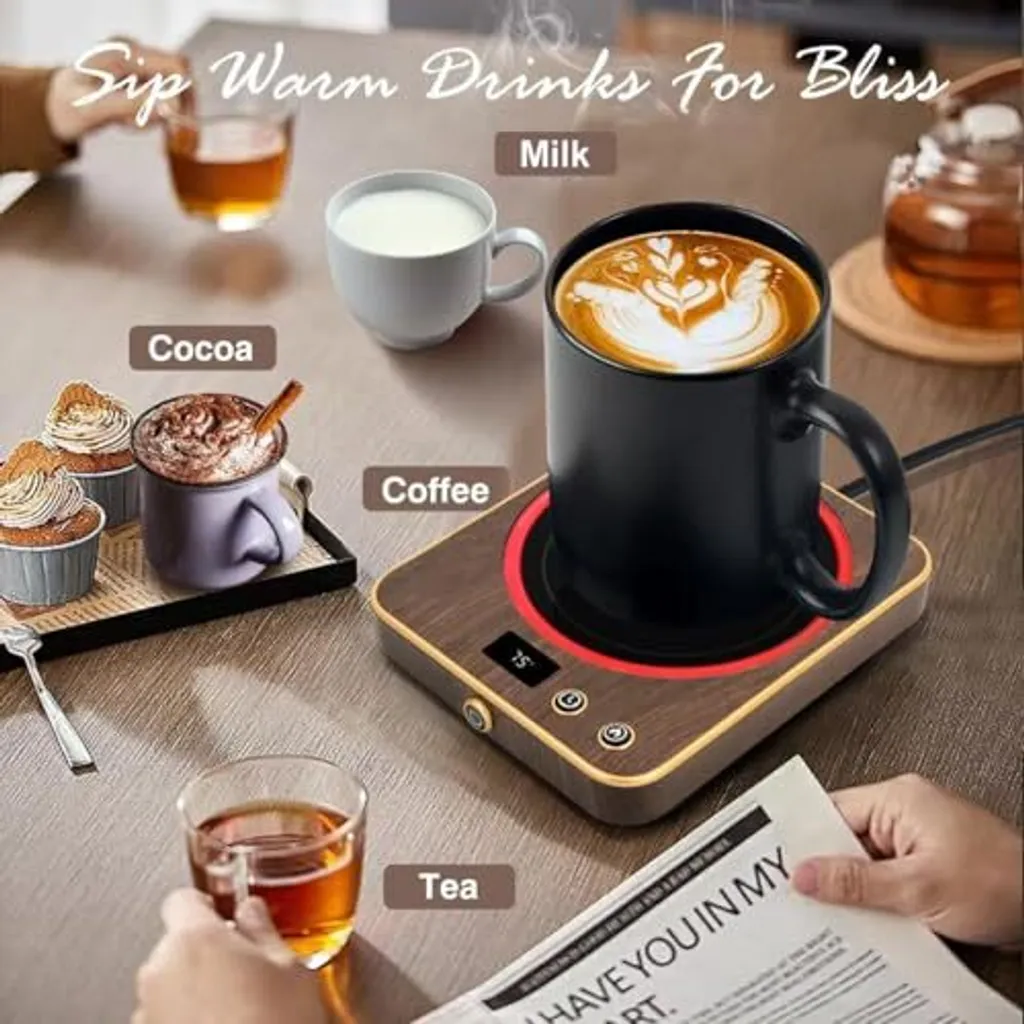 Smart Coffee Warmer con Controllo Timer 1-12h e Display LED - 5