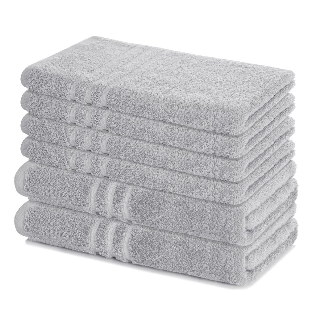 Lavea® 6-teiliges Handtuch Set Elena, 100% Baumwolle - 4x Produktbild 