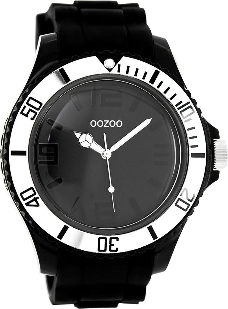 Oozoo Armbanduhr schwarz Silikon Vintage Series Analog-Quarzuhr UOC4169A