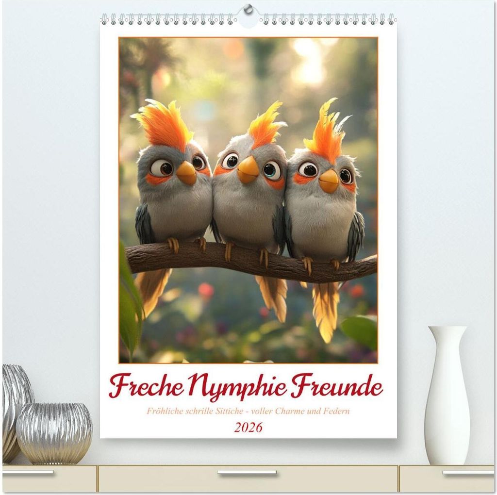 Freche Nymphie Freunde (hochwertiger Premium Wandkalender 2026 DIN A2 hoch), Kunstdruck in Hochglanz