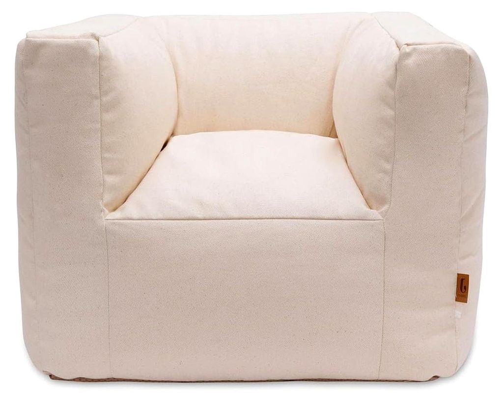 Kindersessel Sitzsack Twill beige