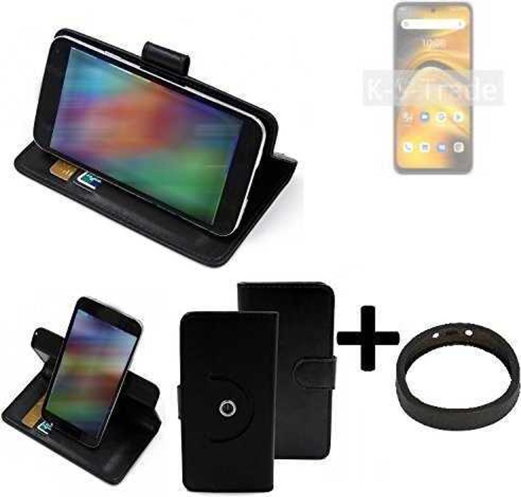 K-S-Trade Case Schutz Hülle kompatibel mit UMIDIGI A13 Pro 5G + Bumper Handy Hülle Flipcase Smartphone Cover Handy Schutz Tasche Walletcase schwarz
