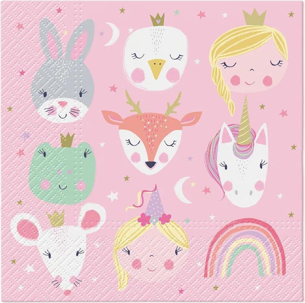 20 tovaglioli Magical Friends - Amici delle fiabe 33x33cm Immagine del prodotto 