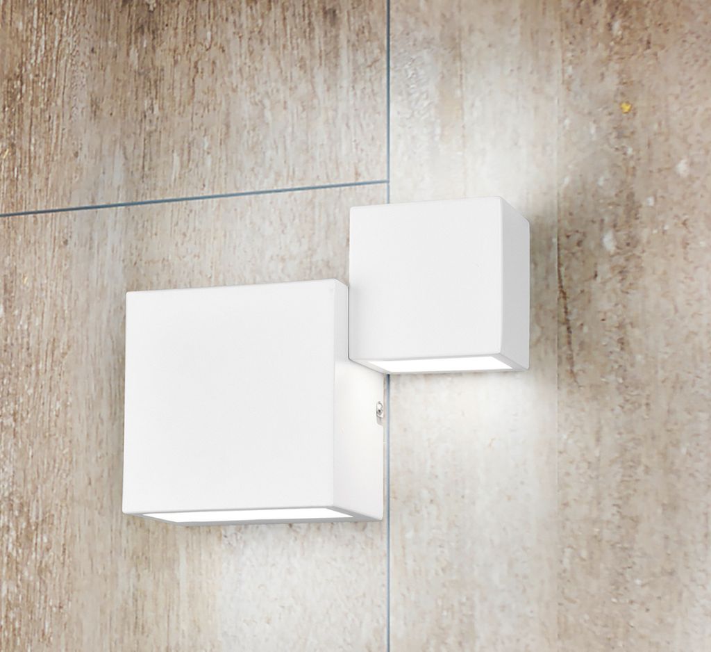 Flache dimmbare LED Wandlampe Up and Down Light in Weiß Produktbild 