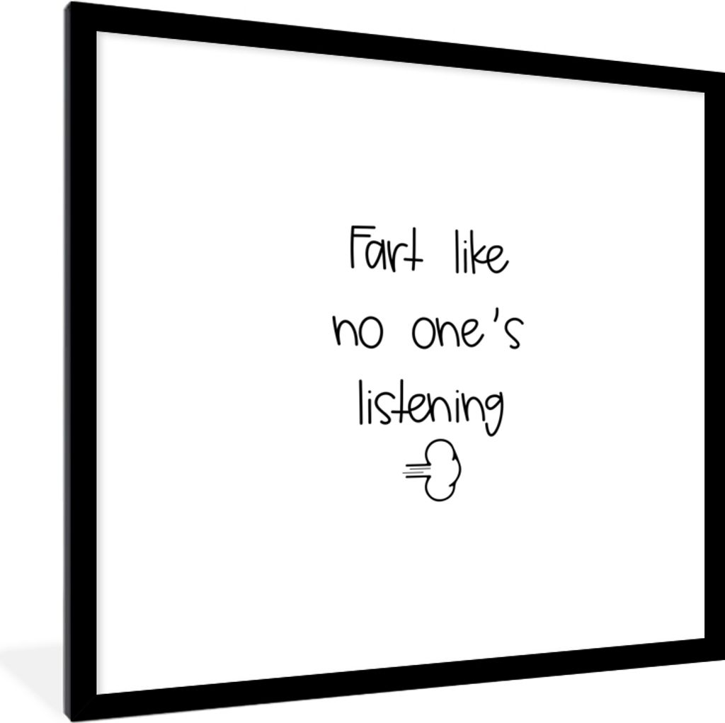 MuchoWow® Gerahmtes Poster Sprichwörter - Zitate - Furz, Produktbild 