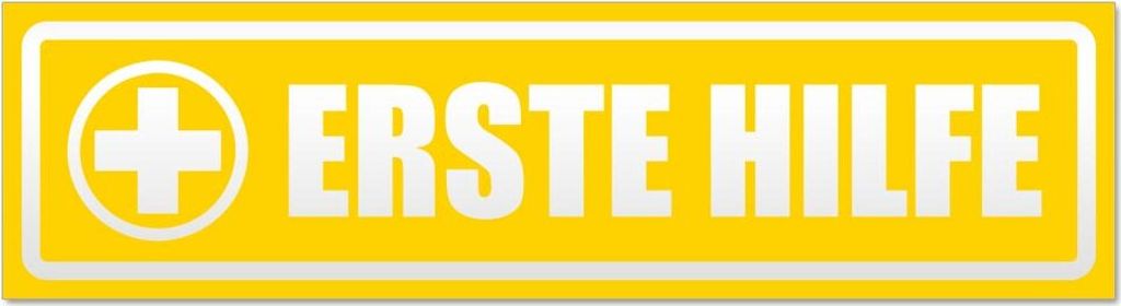 Erste Hilfe invertiert Magnetschild Schild magnetisch