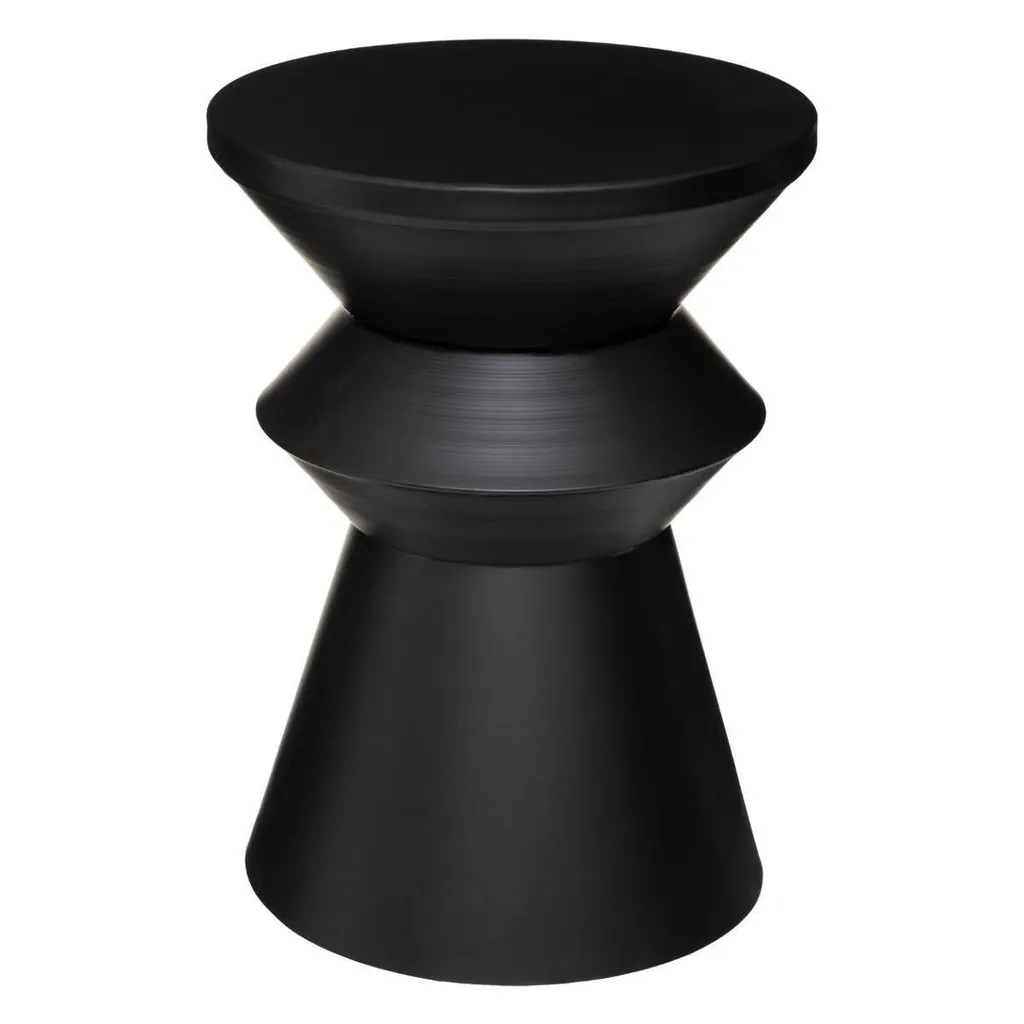 Table basse d'appoint Sohan métal noir 49 cm idéale petit salon et loft