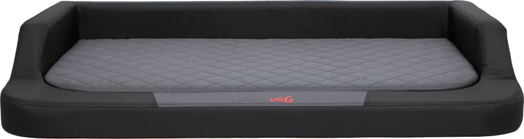 Divano Cane Design Ortopedico 75x50cm - Cesto Cani Nero e Grigio L