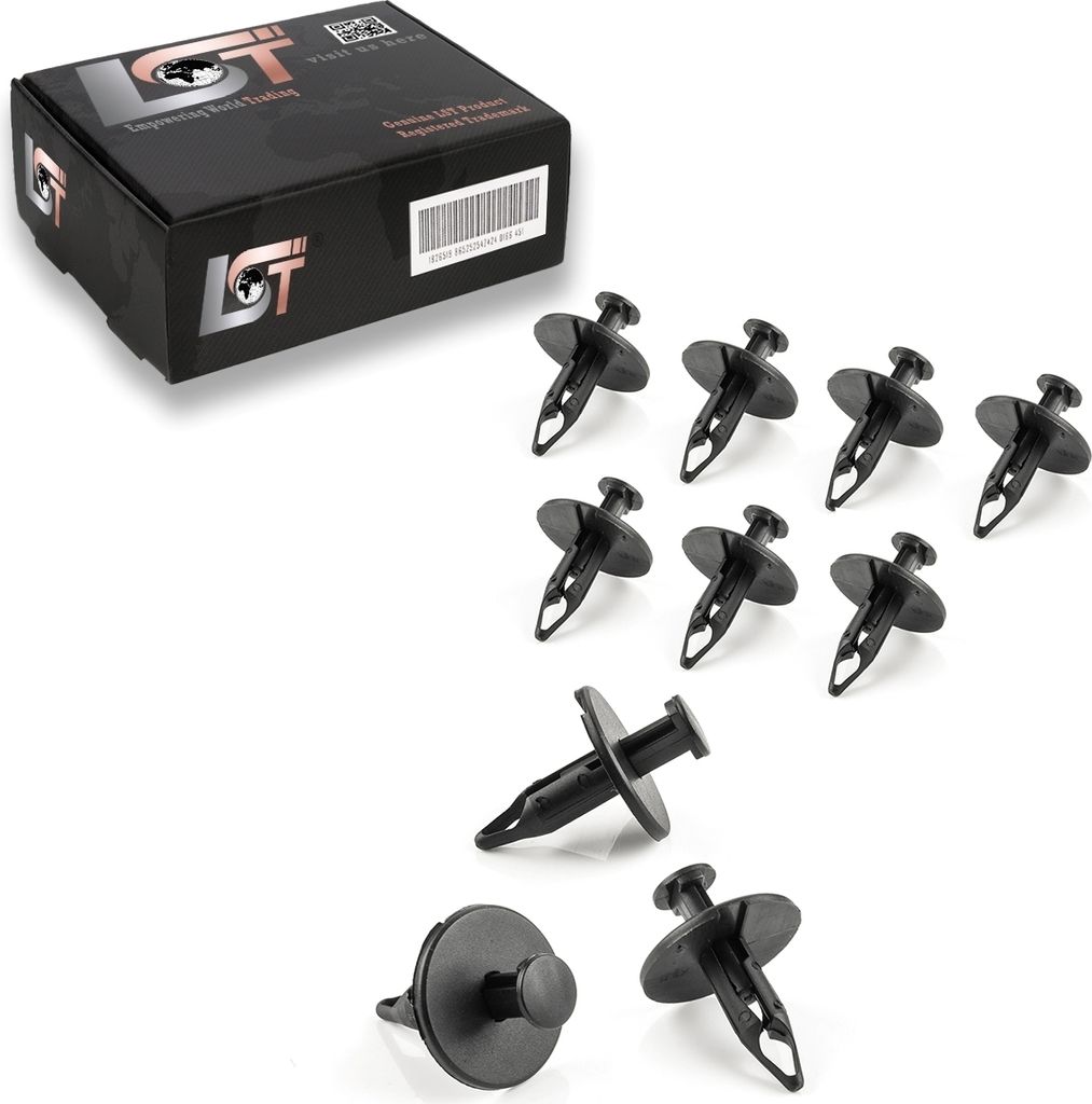 10x Befestigungs Clips Hecktür Verkleidung Spreizniete für Ford Transit V VI