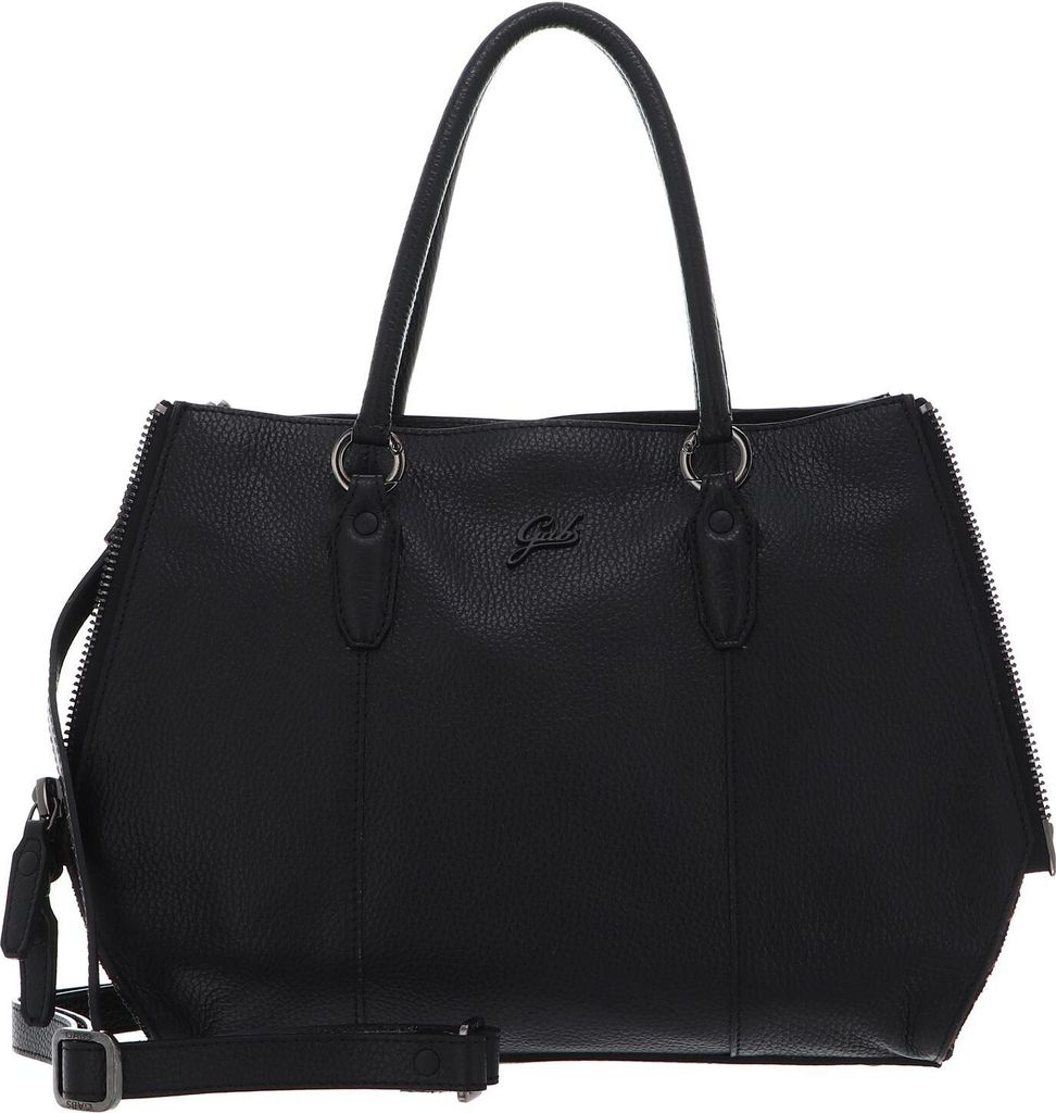 Gabs Leder Schultertasche Ivette TG Bull + Persiano Black Shoulder Bag Nero schwarz