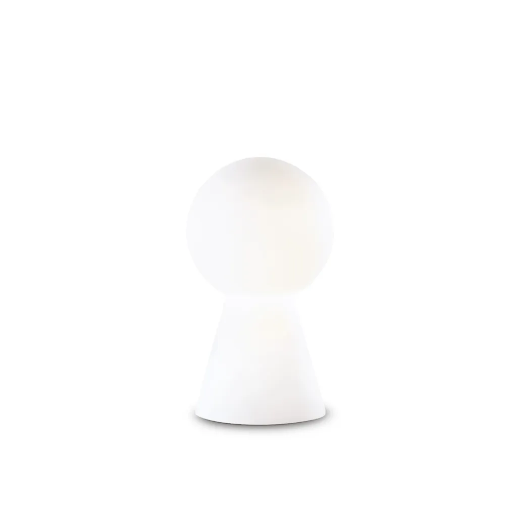 Luminaire de Chevet en Verre Dépoli Blanc Birillo 30cm Lumière Douce