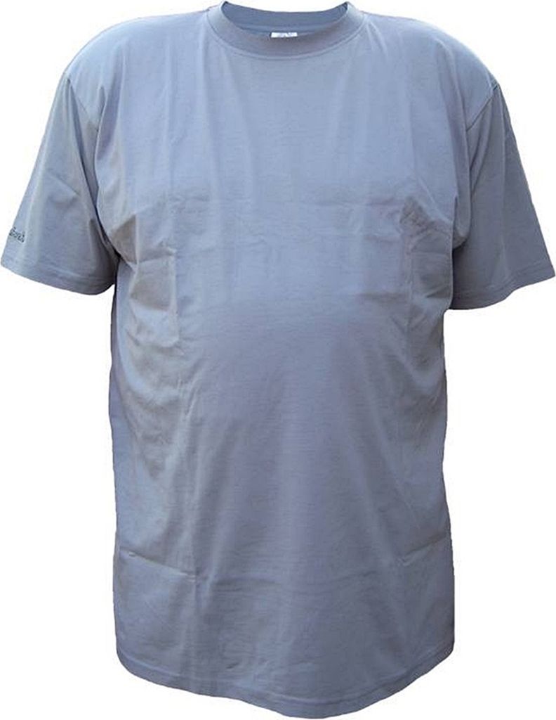 Übergrößen Tolles Basic T-Shirt mit Rundhals RAMMBOCK Grau mit Stickerei 8XL