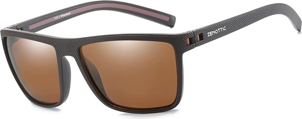 Occhiali da Sole Polarizzati Uomo TR90 Lenti Marroni Sfumate UV400
