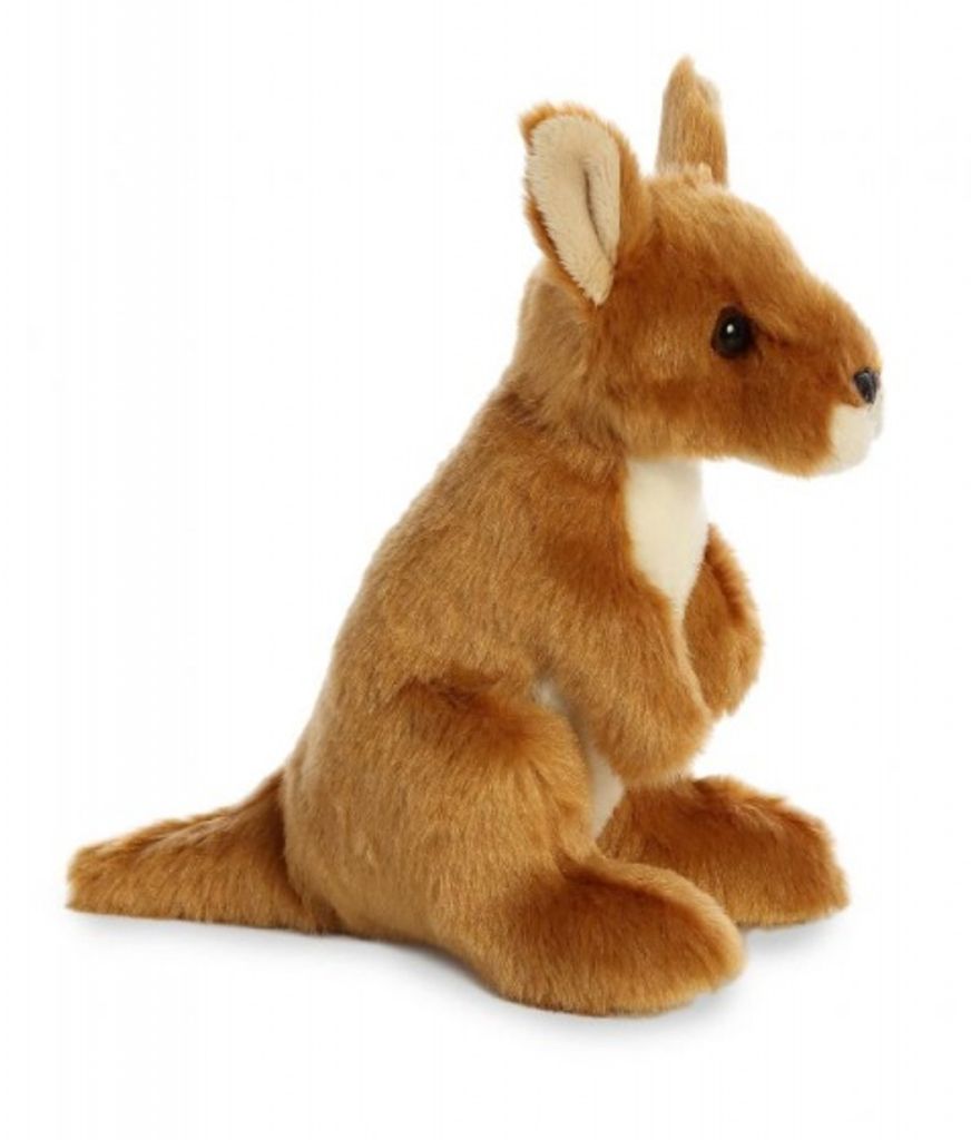 Aurora Mini Flopsies Känguru – 20 Cm Weiches Plüschtier, Braun Mit Knopfaugen, Für Kinder & Sammler