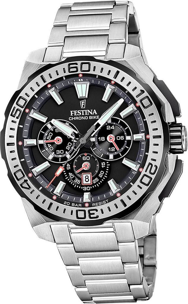 Festina Herrenuhr Chrono Bike Armbanduhr Edelstahl silber D2UF20724/7