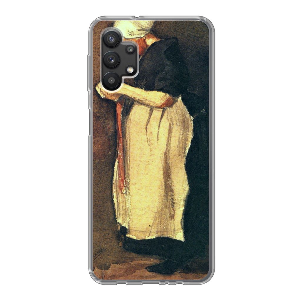 MuchoWow Handyhülle Schutzhülle Hülle für Samsung Galaxy A32 5G Die Scheveningerin - Vincent van Gogh Silikon Softcase Handy Hülle - Softcase