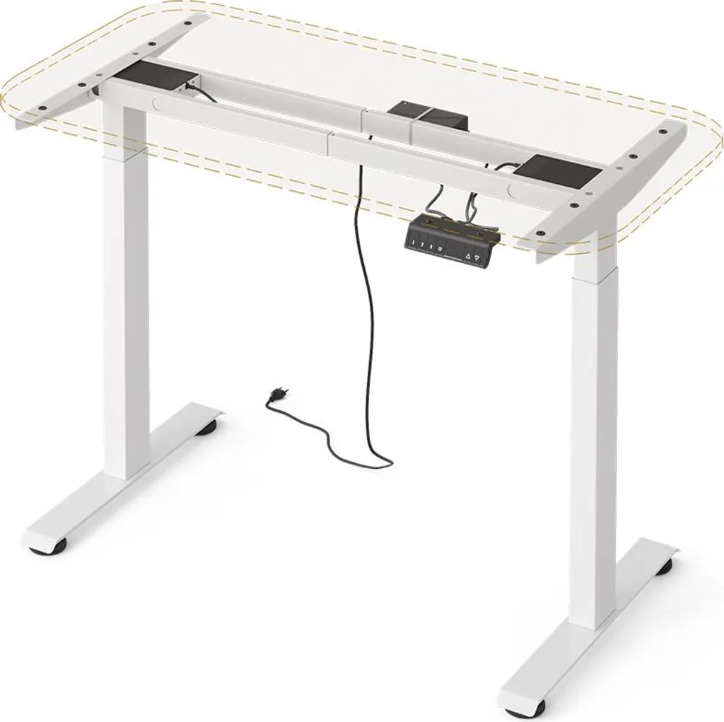 Bureau réglable en hauteur Vicco Elevate Blanc pour travail ergonomique