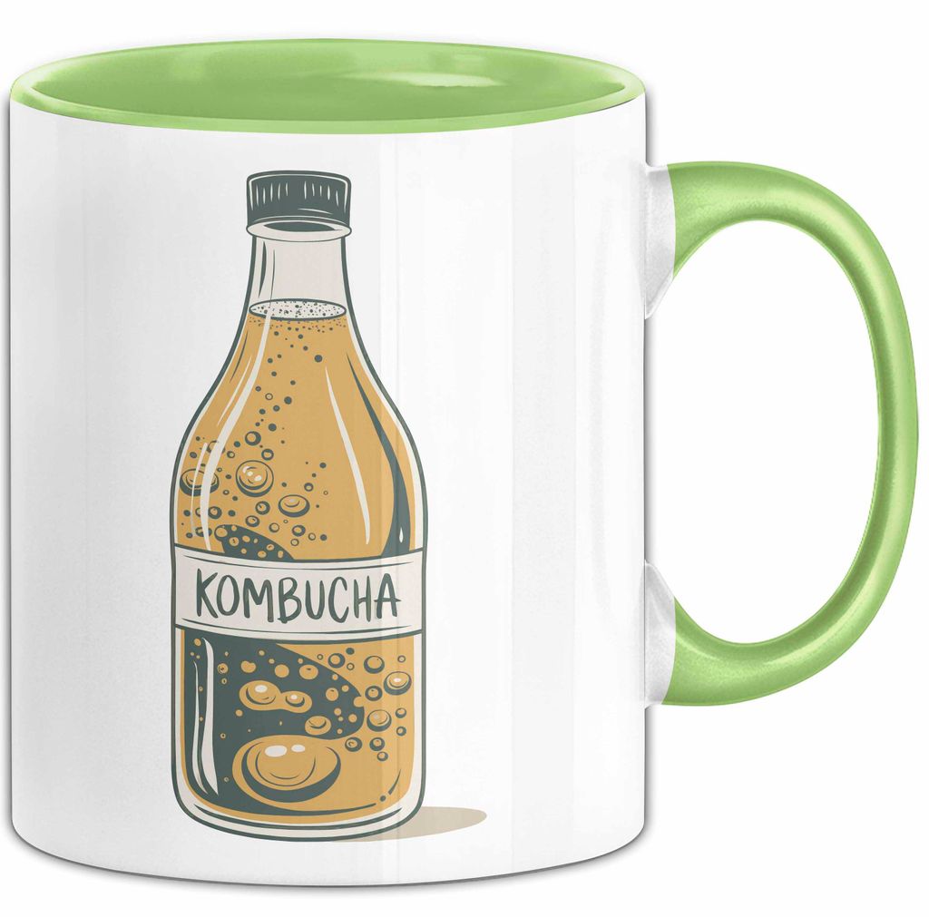 Kombucha Trinker Tasse Geschenkidee Darmgesundheit Liebhaber (Grün)