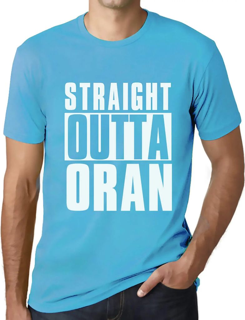 Herren Grafik T-Shirt Direkt aus dem Oran – Straight Outta Oran – Öko-Verantwortlich Vintage Jahrgang Kurzarm Lustige Druck Geburtstag Geschen...