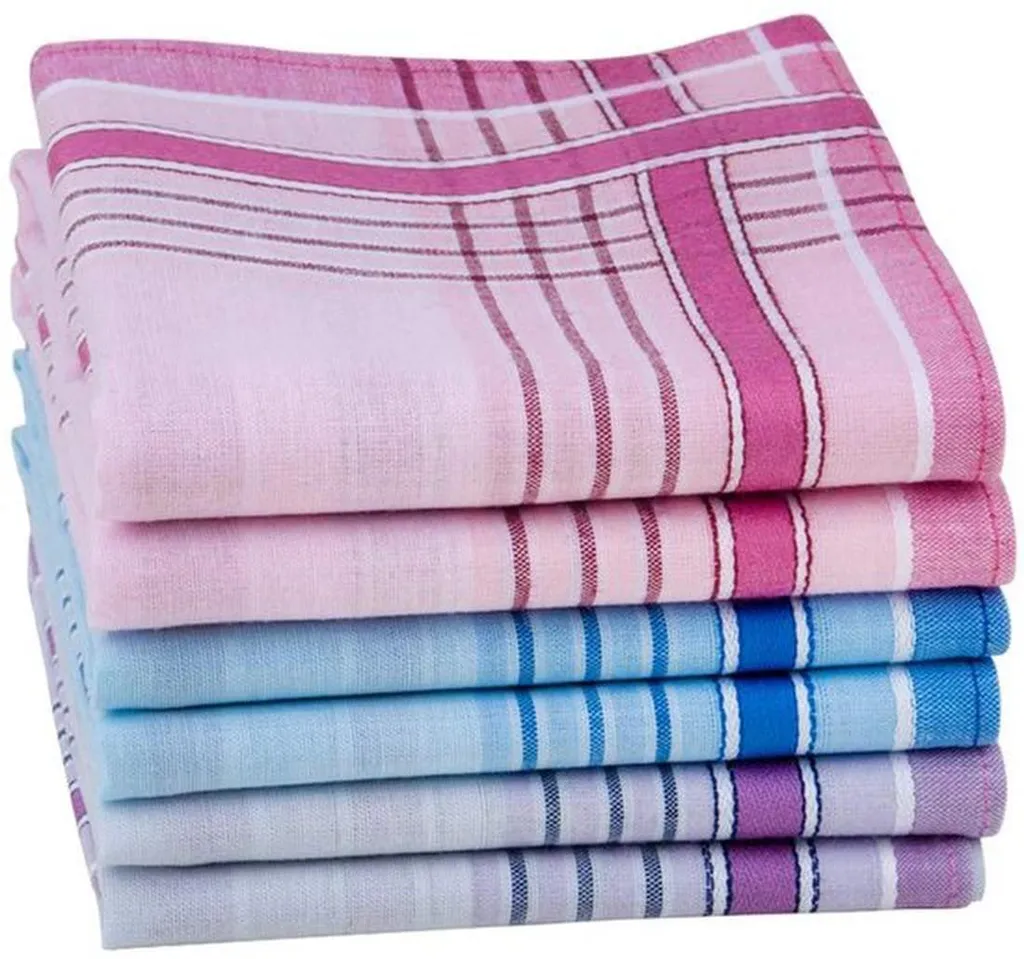 Azomor Lot de 6 Mouchoirs en Coton Élégants Multicolores pour Hommes