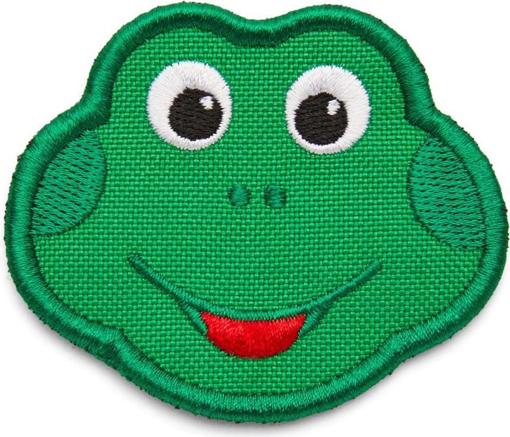 Affenzahn Patches Schulranzen-Zubehör Klett Badge Frog grün Produktbild 