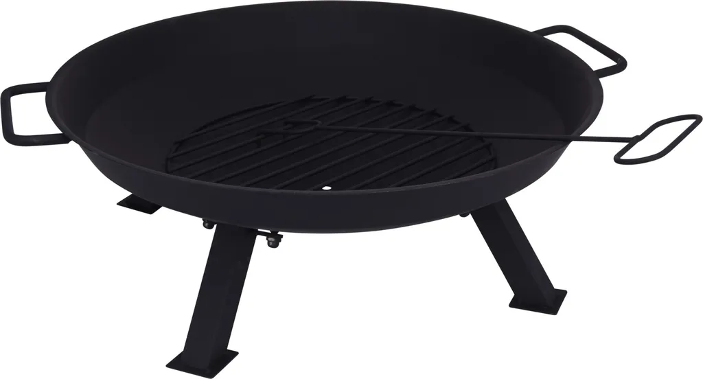 Cheminée jardin métal noir 56 cm : finissez-en avec le froid dehors