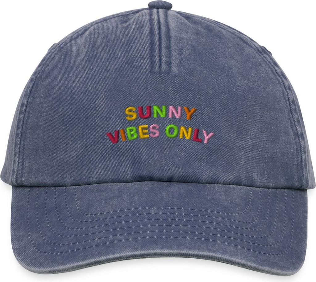 Spreadshirt Schriftzug Sunny Vibes Only Stick Retro Vintage Produktbild 