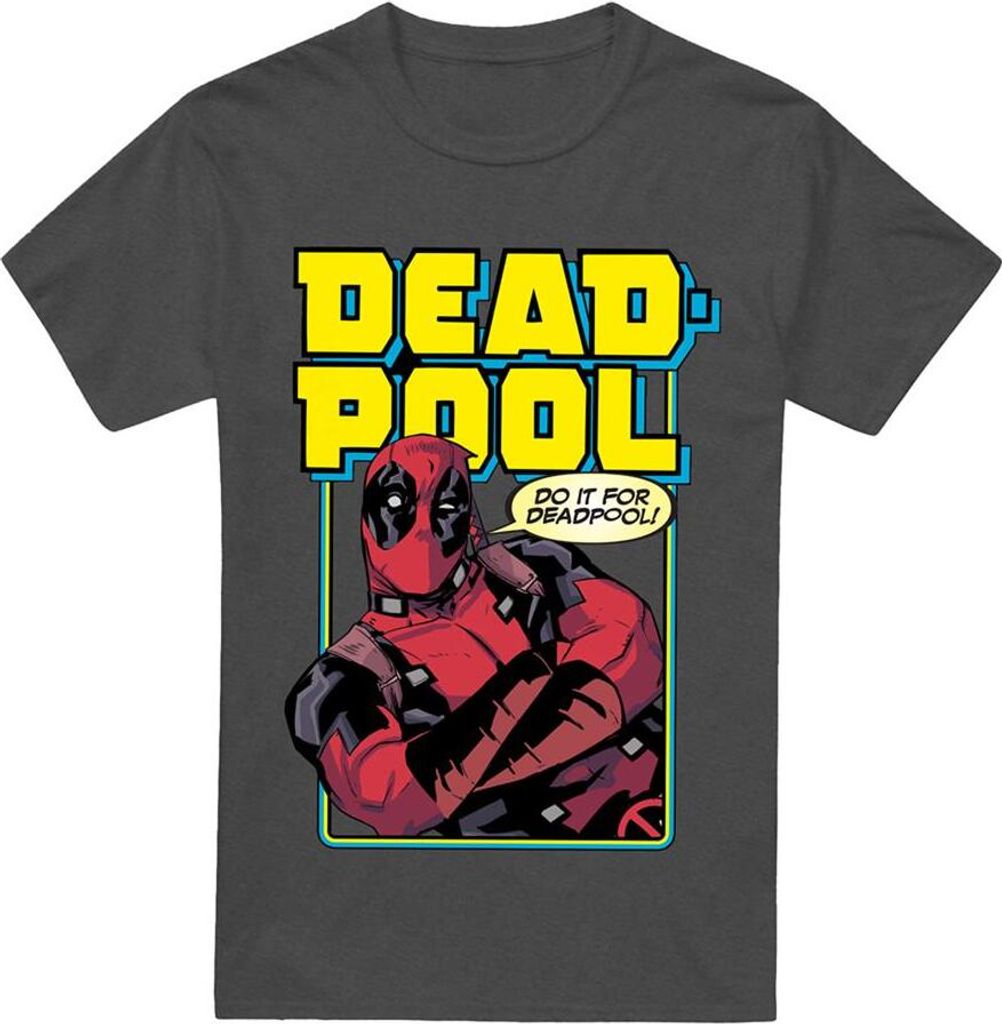 Deadpool - "Do It For Deadpool" T-Shirt für Herren/Damen Uni TV15002 (M) (Grau meliert)