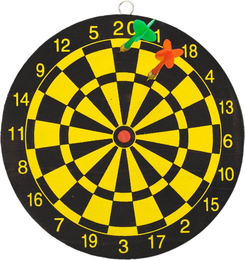 Dartspiel Dartscheibe mit zwei Dart Pfeilen Standard Dart Produktbild 